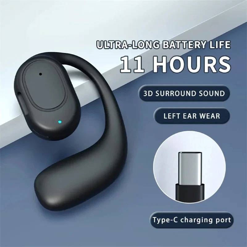 Wireless One Ear Hook Headphon - Bluetooth Headset On Ear recension och pris