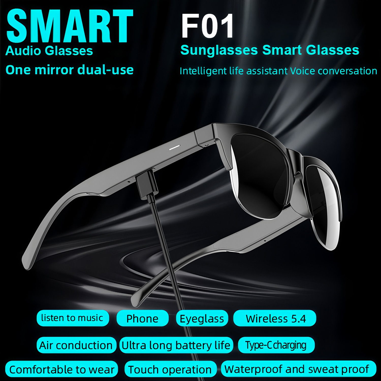 Smart Audio Sunglasses Bluetoo - Bluetooth Headset On Ear recension och pris